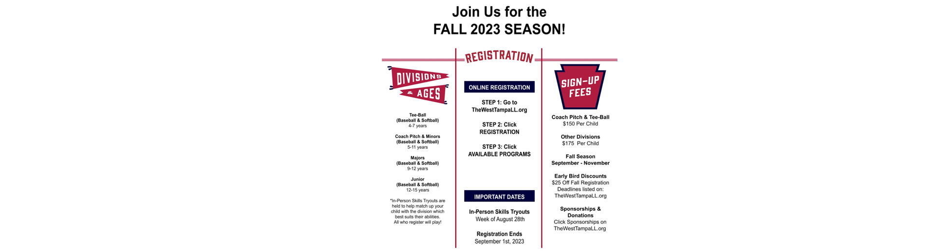 2023 Fall Ball Registration Opens May 11